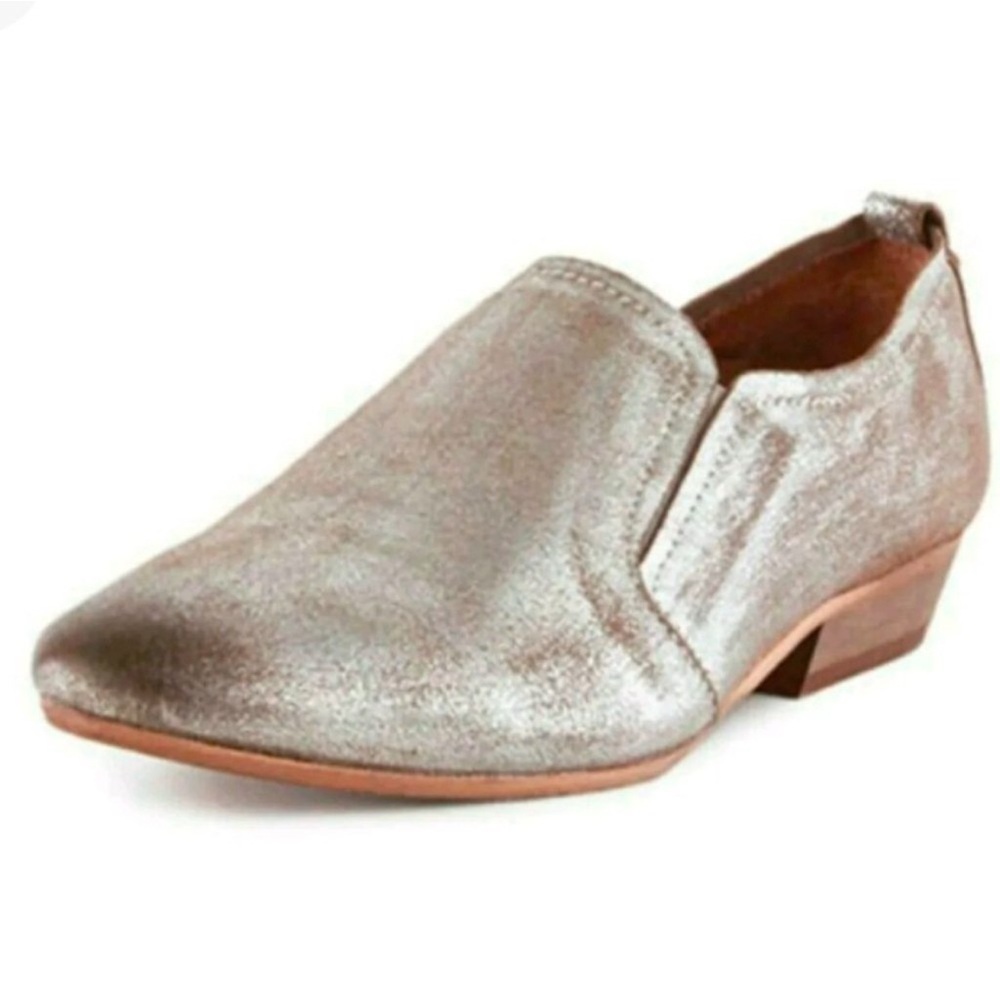 NEW Seychelles Silver Metallic Light Brown Shoes Size 7.5